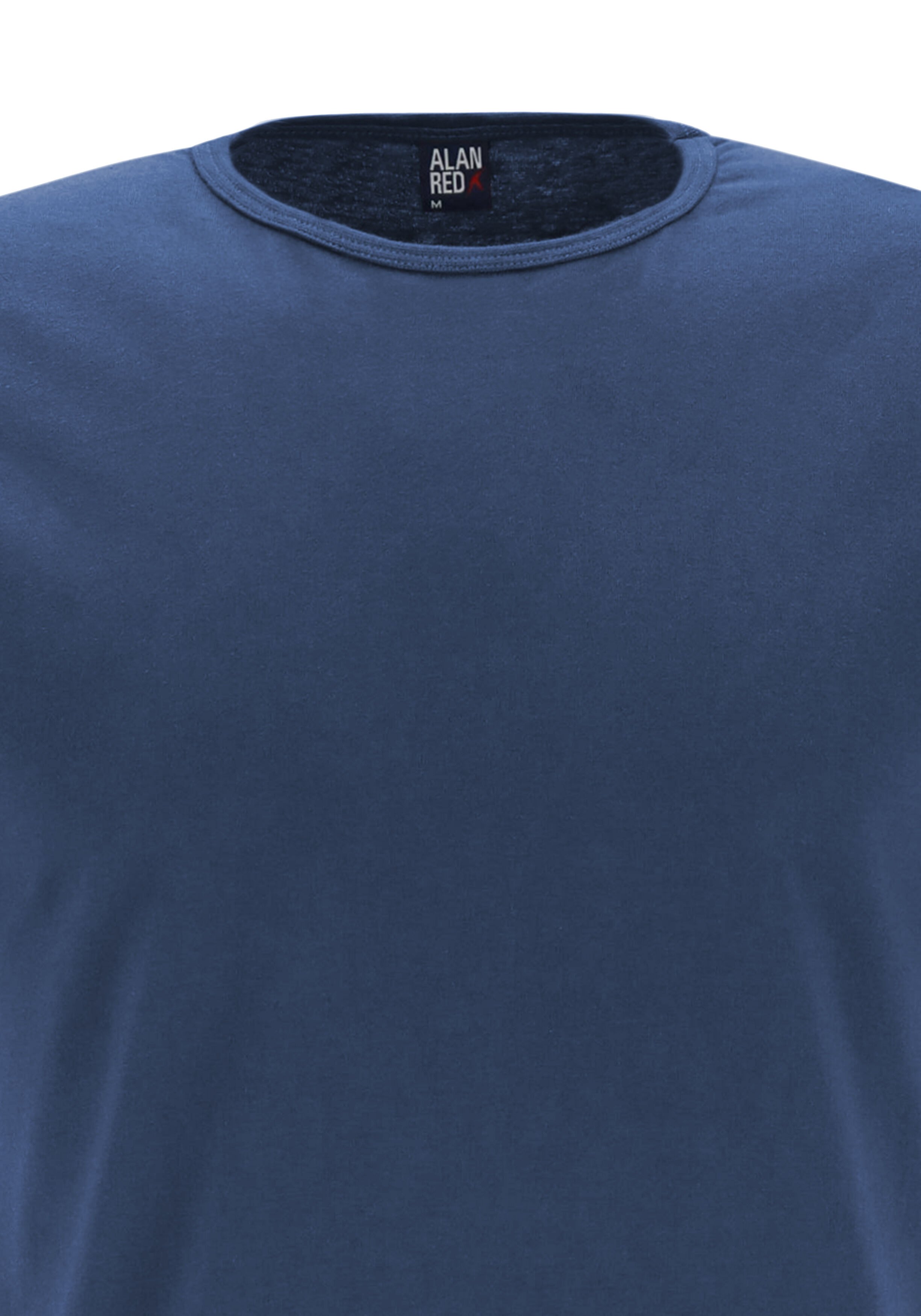 ALAN RED T-shirts Derby (2-pack), O-hals, wit en denim blauw 